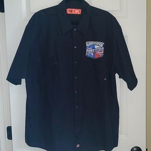 GOOD GUYS MECHANIC's Men's Short Sleeve Button Down Shirt XXL